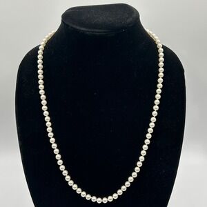 Vintage Faux Pearl Necklace Classic Costume Fashion Jewelry Elegant Bridal Party